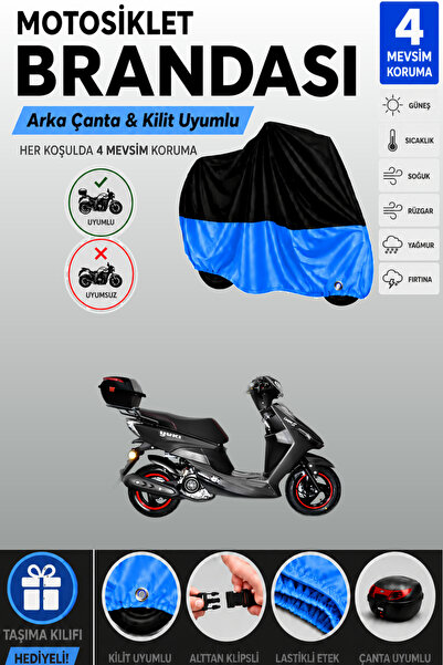 Cemku Double Black Top - Blue Bottom, Rear Bag Compatible Yuki Casper S 50 Mo...