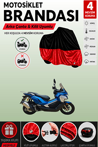 Cemku Double Black Top - Red Bottom, Rear Bag Compatible Revolt Rsx7 Motorcyc...
