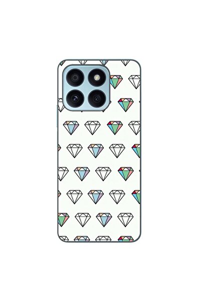 OEM Калъф, съвместим с Honor X8b, силиконов гел TPU, с диамантен десен, прозр...