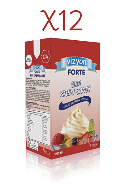 VİZYON Forte Sıvı Krem Şanti 1 L X 12 Adet (Kolisiyle)