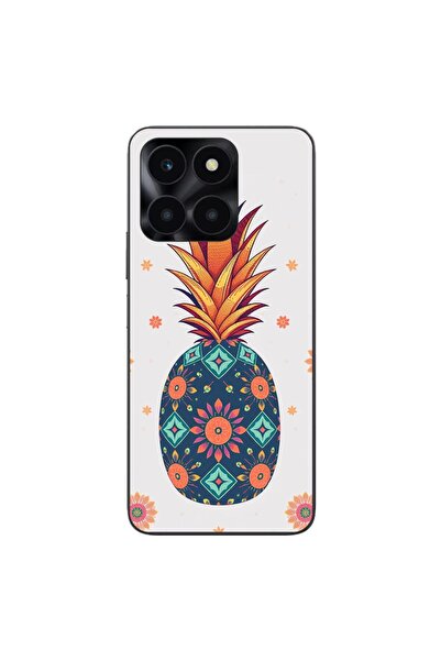 OEM Husa compatibila cu Honor X6a Silicon Gel Tpu Model Floral Pineapple