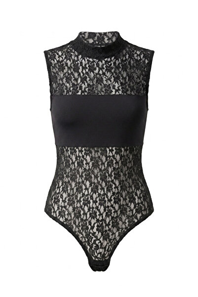 MAGARDE Lace Detailed Body Suit- Black