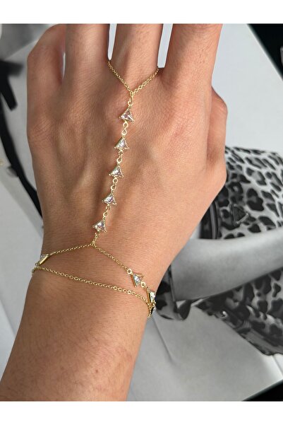 MOD10 Purple Line Jewelry Piramit Taşlı Gold Şahmeran