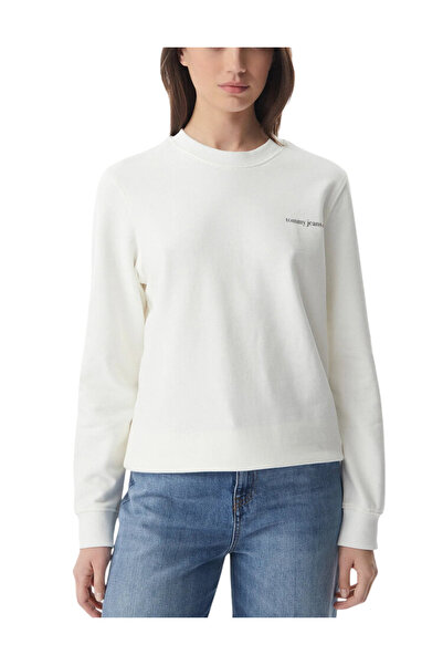 Tommy Hilfiger Γυναικείο Φούτερ Λευκό Tommy Jeans DW0DW22829-YBL