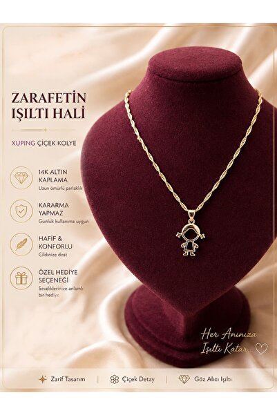 Up Atelier Zarafetin Işıltı Hali Kız Çocuğu Kolye Gold Rengi