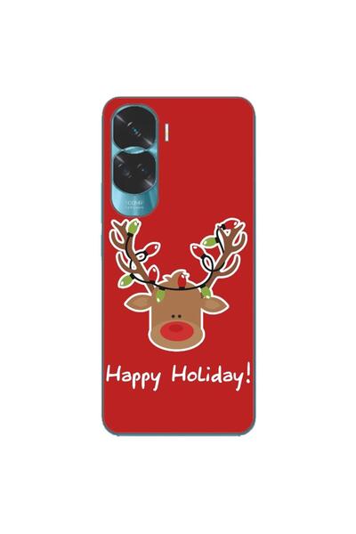 OEM Husa compatibila cu Honor 90 Lite 5G Silicon Gel Tpu Model Craciun Ren Ha...