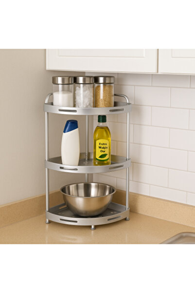Generic Metal corner shelf with three tiers