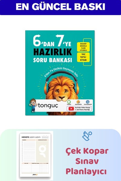 Tonguç Yayınları 6'dan 7'ye Hazırlık Kitabı - Cek Kopar Sınav Planlayıcı