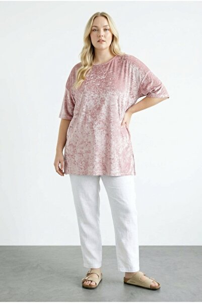 Stil Diva Slit Soft Fabric T-Shirt