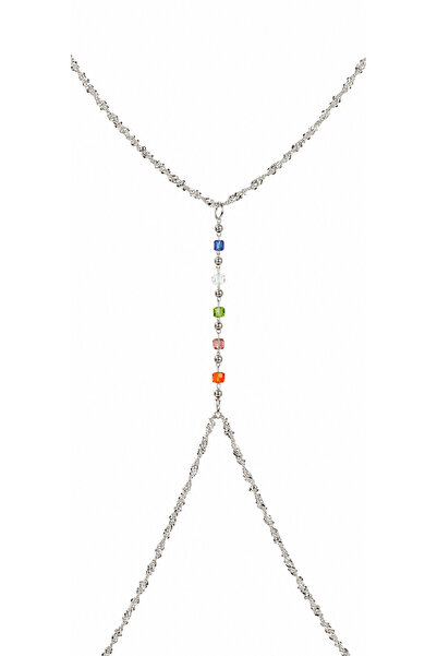 JİMNY JEWELRY Curva Çelik Vücut Zinciri Kolyesi