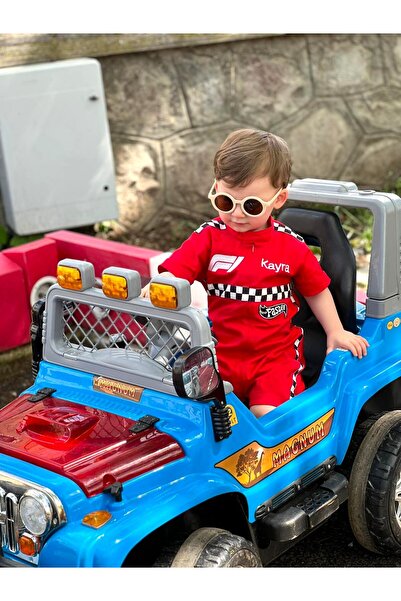 Mum Design Gifts KIRMIZI ŞORTLU F1-FORMULA YARIŞÇI KOSTÜMÜ