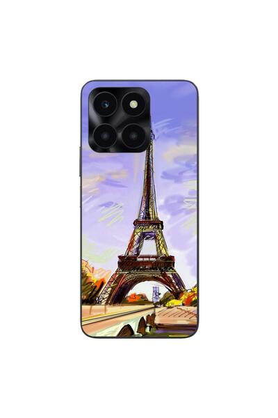 OEM Husa compatibila cu Honor X6a Silicon Gel Tpu Model Desen Turnul Eiffel
