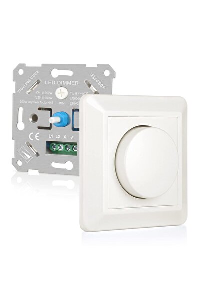 VIPMOON Dimmer Switch 220-240V Dimmer for LED Lights Push-On/Off Rotating Pha...