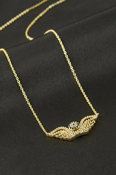 Marsilyan Nvdn- Winged Evil Eye Zircon Stone Necklace Iegrs-Nvdn1