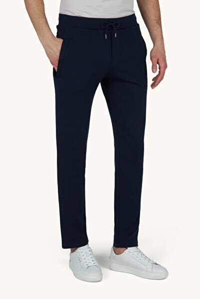 PAUL&SHARK Men's Regular Waist Cotton Straight-Leg Navy Blue Sweatpants