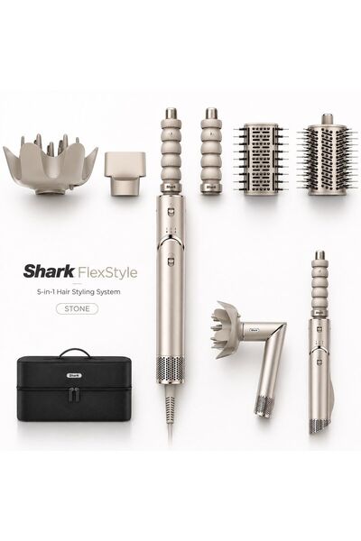 Shark FlexStyle 5-in-1 Stone Premium Saç Kurutma ve Şekillendirme Seti, 1400 ...