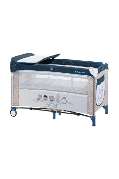 Beberoyal Foldable cot 2 levels and accessories, Bebe royal, Blue
