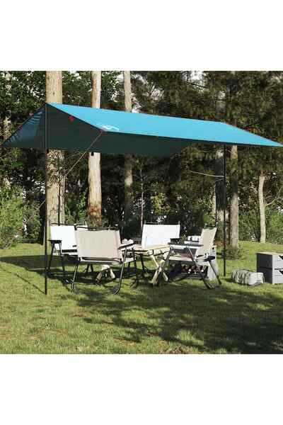 vidaxl Prelata de camping, albastru, 400x294 cm, impermeabila