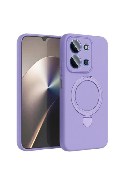 Microsonic Case Compatible with Redmi 15C Aura Stand Magsafe Lilac
