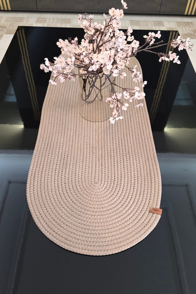 KAAN HOME Culoare nurcă 35x100 cm Runner decorativ Masă elegantă pentru cafea...