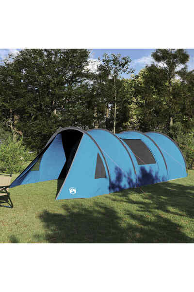 vidaxl Cort tunel pentru 4 persoane Albastru si Gri 778 x 356 x 210 cm