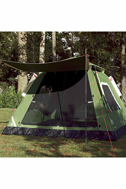 vidaxl Cort de camping cupola 5 persoane, setare rapida, verde