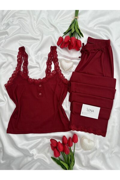 Lena Homewears Women's Strappy Cropped Pajama Set