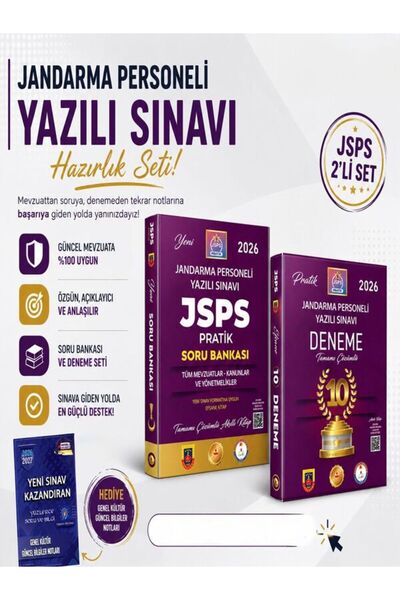 Liyakat Yayınları JSPS PRATİK - JANDARMA PERSONELİ YAZILI SINAVA HAZIRLIK SET...