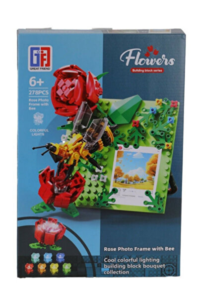 CAN OYUNCAK Great Friend Colorful Lighting Building Block Bee Motif Red Rose ...