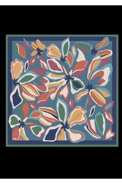 Belli Abstract Pattern 100% Twill Silk Scarf