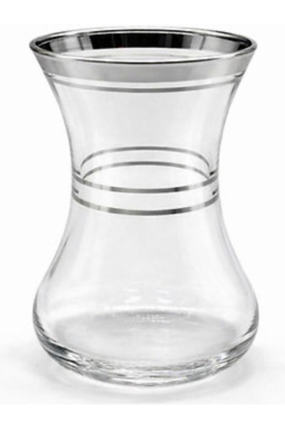 Paşabahçe ince belli platin ağız yaldızlı çay bardağı 6’lı 130cc