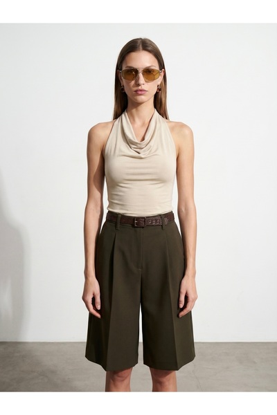 Dilvin 32973 Degaje Yaka Top-Stone