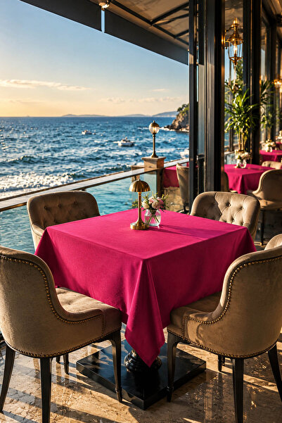Çt Çeyizci Tekstil Velvet Tablecloth, Okey/Card Tablecloth 140*140