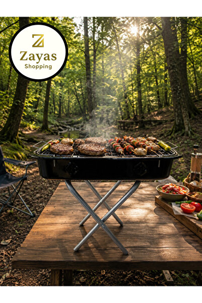 Zayas Shopping -Pratik 40 cm Katlanabilir Ayaklı Taşınabilir Piknik ve Kamp M...