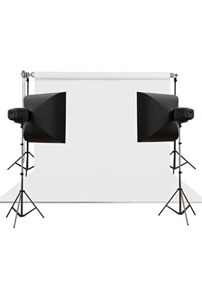 Hs Stüdyo Teknik 270X580CM BEYAZ TAŞINABİLİR KUMAŞ FON PERDESİ