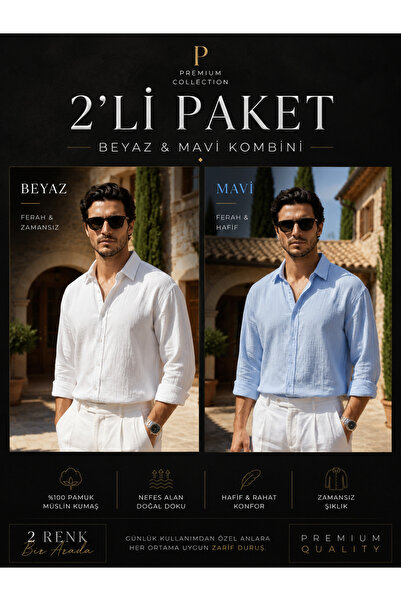 LUMAST Men's Premium Oversize Shirt - Alaçatı Rüzgarı