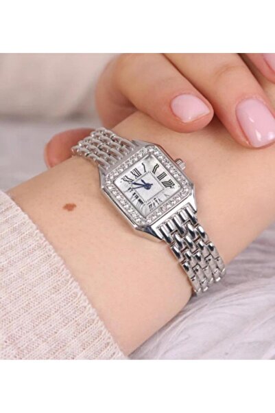 QUARTZ Metal Waterproof Steel Wristwatch for Women New Season Jeweled Watch