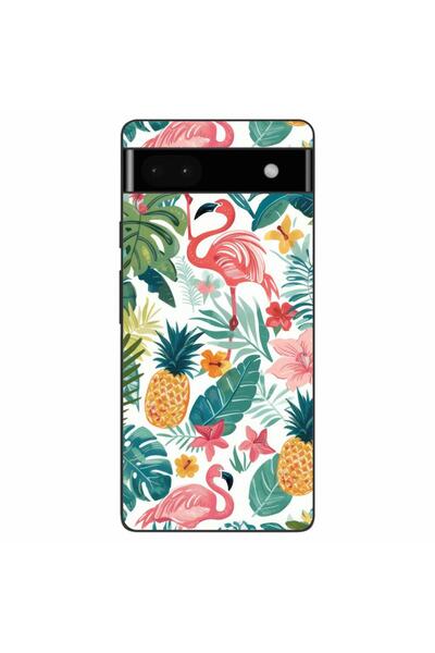 OEM Husa compatibila cu Google Pixel 6A Silicon Gel Tpu Model Tropical Pattern
