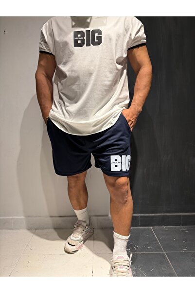 Bas Body FitnessWear Pantaloni scurți sport fitness cu imprimeu mare, bleumarin