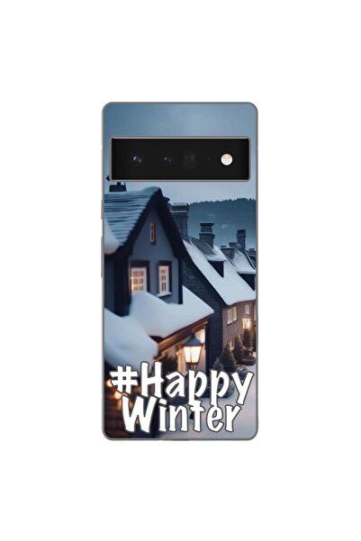 OEM Husa compatibila cu Google Pixel 6 Pro Silicon Gel Tpu Model Happy Winter