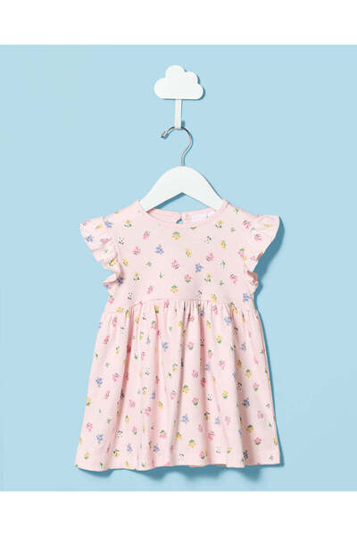 REDTAG Infant Girls Pink Printed Dress