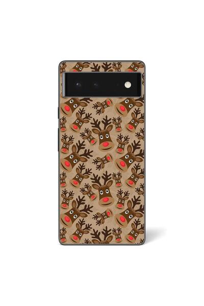 OEM Husa compatibila cu Google Pixel 6 Silicon Gel Tpu Model Craciun Rudolf P...