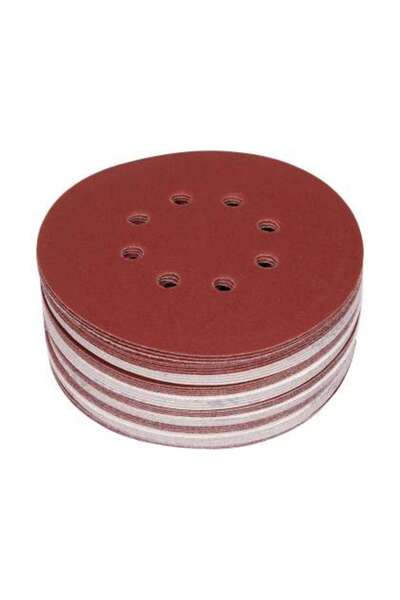 yato Set 50 Discuri Abrazive Velcro, 150Mm, 8 Găuri, P180