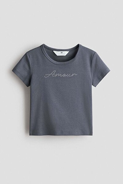 H&M Embellished-motif T-shirt