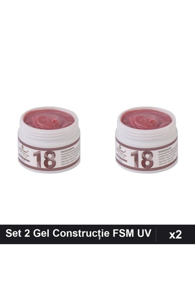 FSM Set 2 Gel de Construcție UV LED 15g, Builder Gel Sculpting pentru Unghii