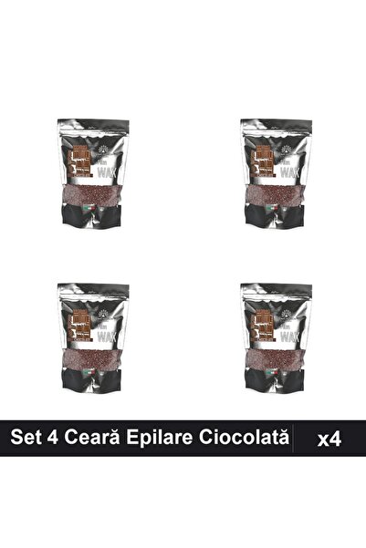 global fashion Set 4 Ceară Epilare Film Wax 450g Ciocolată, Epilat Profesiona...