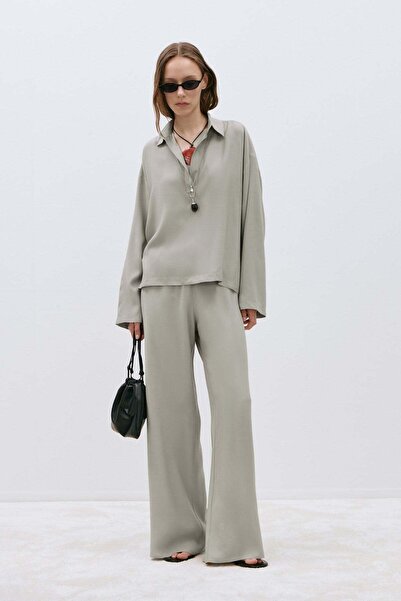Suud Collection Gray Alessa Tensel Pants