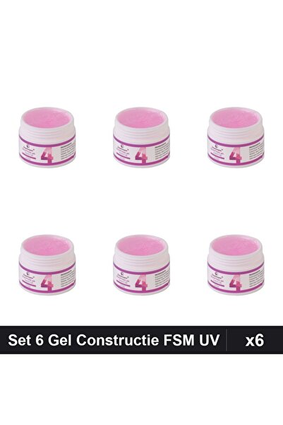 FSM Set 6 Gel Constructie UV LED 15g, Sculpting Gel Profesional Manichiura