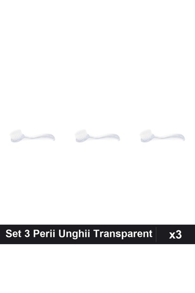 NAİLS Set 3 Perii Unghii cu Capac Transparent pentru Deprafuit, Manichiură Pr...