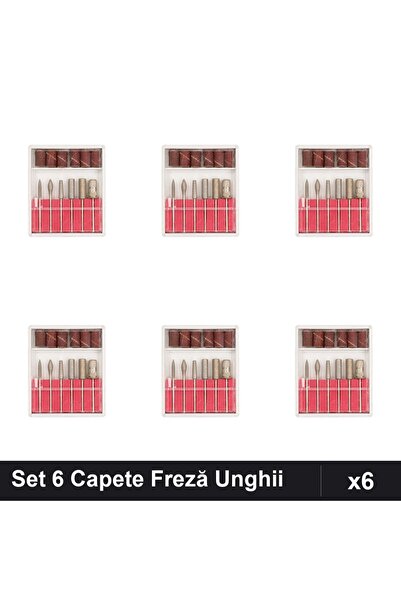 Makeup Set 6 Capete Freză Unghii Profesionale, Manichiură Gel UV/LED, Accesorii